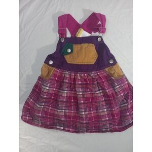 Vintage Bonjour Jean Plaid dress size 5 Y2k 90's Pockets
